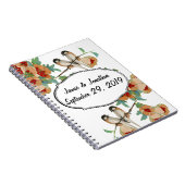  Cherry Blossom Love Bird Mint Notitieboek (Rechterzijde)