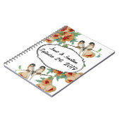  Cherry Blossom Love Bird Mint Notitieboek (Linkerzijde)