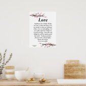 Cherry Blossom Love is Patiënt Wedding Poster (Keuken)