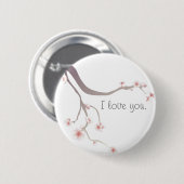 Cherry Blossom Love... Ronde Button 5,7 Cm (Voorkant /achterkant)