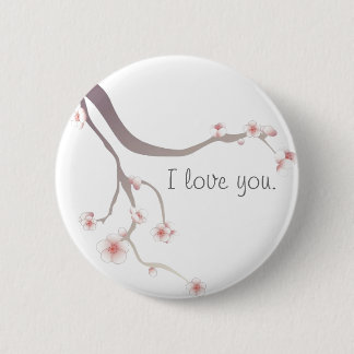 Cherry Blossom Love... Ronde Button 5,7 Cm