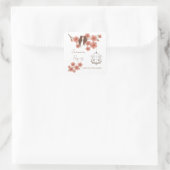 Cherry Blossom Lovebirds Wedding Sticker (Sac)