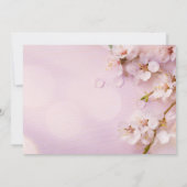 Cherry Blossom Mariage Invitations Pink Floral (Dos)