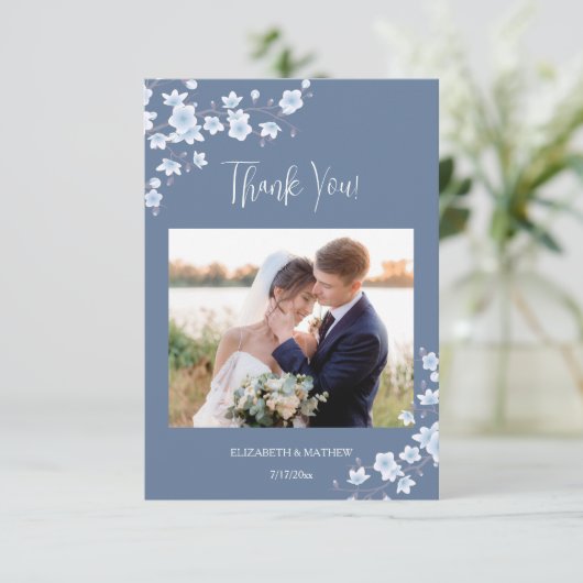 Cherry Blossom Mariage photo Carte de remerciement (Debout devant)