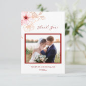 Cherry Blossom Mariage photo Carte de remerciement (Debout devant)