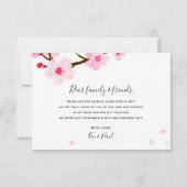 Cherry Blossom Merci Carte photo (Dos)