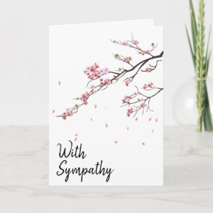 Cherry Blossom "Met sympathie" Kaart