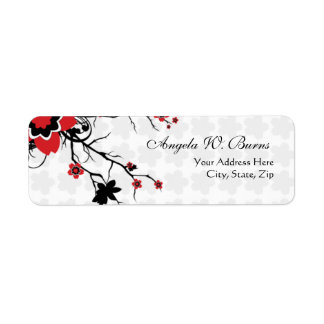 Cherry Blossom Modern Custom Adresetiketten Etiket