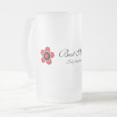 Cherry Blossom Modern Custom Best Man Matglas Bierpul (Voorkant links)