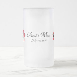 Cherry Blossom Modern Custom Best Man Matglas Bierpul