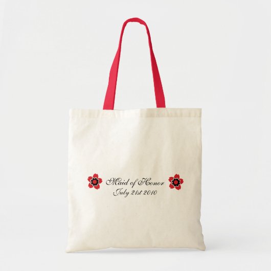 Cherry Blossom Modern Custom MOH Favor Tote Bag (Voorkant)