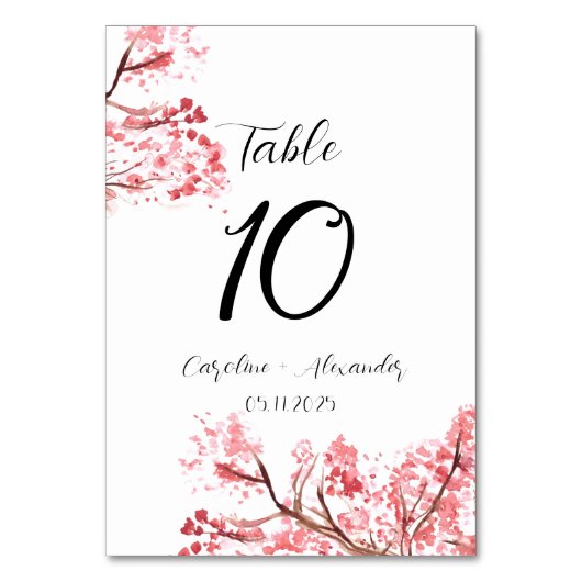 Cherry blossom Modern Oriental Sakura Wedding Kaart (Voorkant)