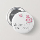 Cherry Blossom Moeder van de Bride Button (Voorkant /achterkant)