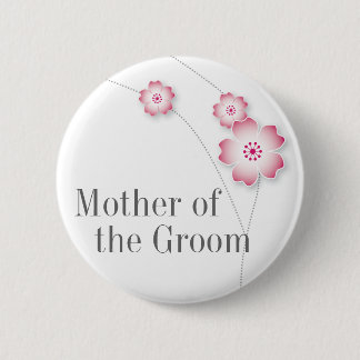 Cherry Blossom Moeder van de Groom Button