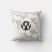 Cherry Blossom Monogram Kussen (Voorkant)