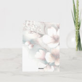 Cherry Blossom Monogram Notitiekaarten (Achterkant)