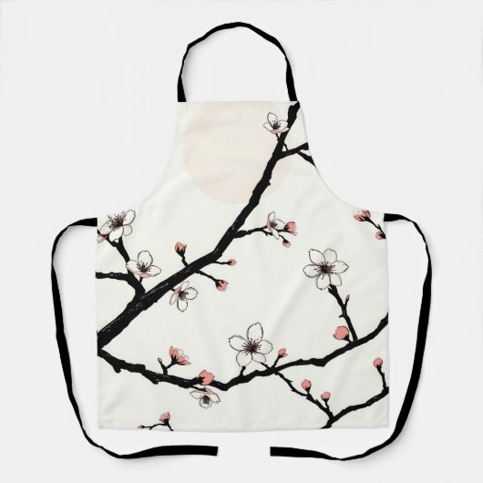 Cherry Blossom Moon Minimal Pattern Schort (Voorkant)