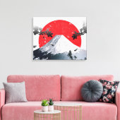 Cherry Blossom Mount Fuji Japan Canvas Afdruk (Insitu (Woonkamer))