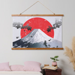 Cherry Blossom Mount Fuji Japan Hangend Wandkleed