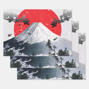 Cherry Blossom Mount Fuji Japan Inpakpapier Vel