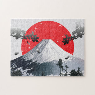 Cherry Blossom Mount Fuji Japan Legpuzzel
