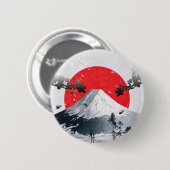 Cherry Blossom Mount Fuji Japan Ronde Button 5,7 Cm (Voorkant /achterkant)
