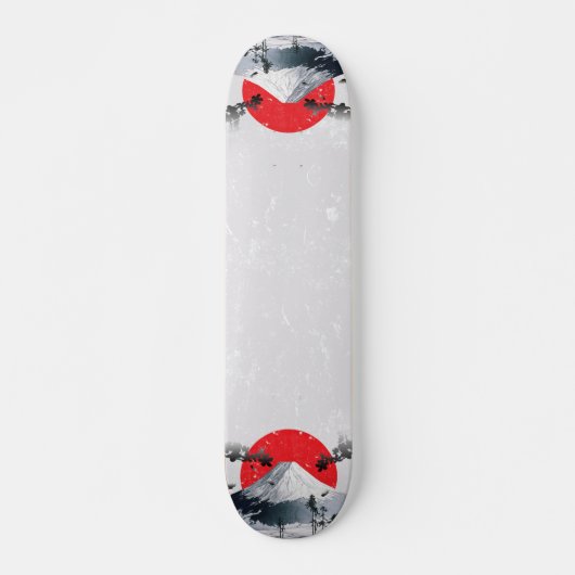 Cherry Blossom Mount Fuji Japan Skateboard (Voorkant)