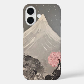 Cherry Blossom Mountain iPhone Case Natuur Art Des