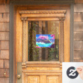 Cherry Blossom Mountain Raamsticker (Huis Deur)