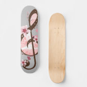 Cherry Blossom Music Skateboard (Voorkant)