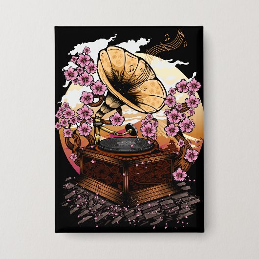 Cherry Blossom Musical Button (Voorkant)