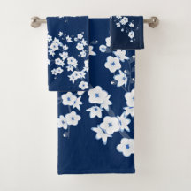 Cherry Blossom Navy Blue