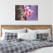 Cherry Blossom Nestled Against Branch Poster Canvas Afdruk (Insitu (Slaapkamer))