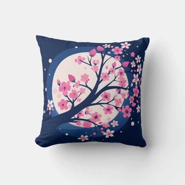 Cherry Blossom Nights Kussen (Voorkant)