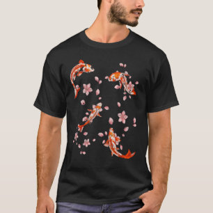 Cherry Blossom Nishikigoi Sakura Taisho Sanke Koi T-shirt