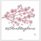 Cherry Blossom Nom commercial Script autocollant (Feuille)