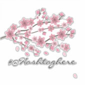 Cherry Blossom Nom commercial Script autocollant (Devant)