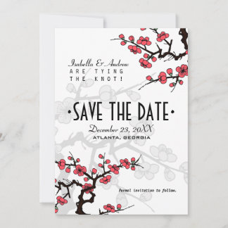 Cherry Blossom Oosterse bruiloft Save the Date