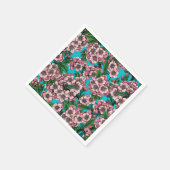 Cherry Blossom op blauw Servet (Hoek)