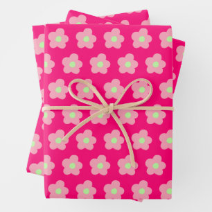 Cherry Blossom op roze Inpakpapier Vel