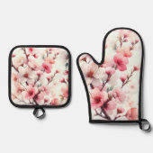 Cherry Blossom Ovenwant & Pannenlap Set (Voorkant)