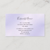 Cherry Blossom Paars Floral Visitekaartje (Achterkant)