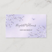 Cherry Blossom Paars Floral Visitekaartje (Voorkant)