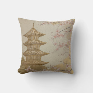 Cherry Blossom Pagoda Coussin