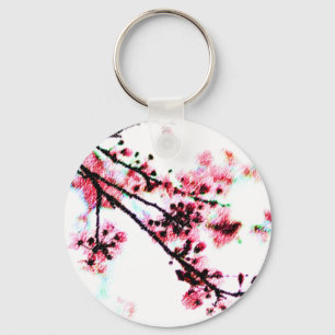 Cherry Blossom Painting Sleutelhanger