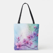 Cherry Blossom Paradise Canvas tas (Achterkant)