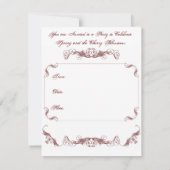 Cherry Blossom Party Invitation Kaart (Achterkant)