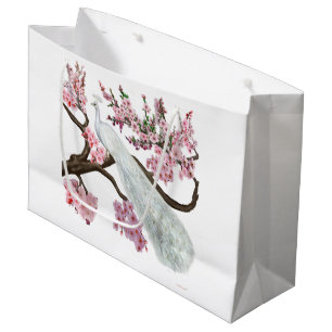 Cherry Blossom Peacock Large Cadeautasje