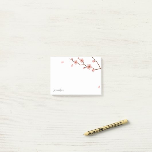 Cherry Blossom Personalize Post-it® notes (Op bureau)