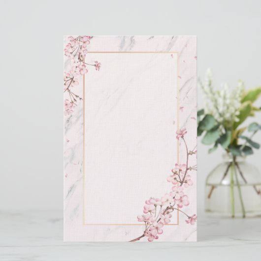 Cherry Blossom Personalized Briefpapier (Staand voorkant)